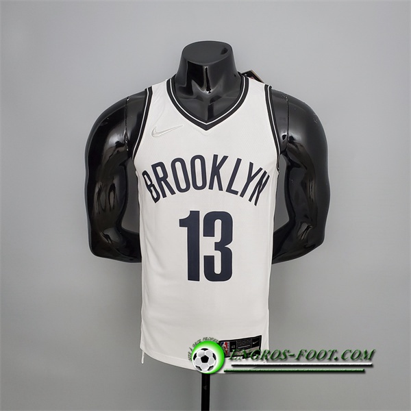 Maillot Brooklyn Nets (Harden #13) Blanc 75th Anniversary