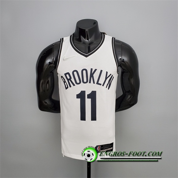 Maillot Brooklyn Nets (Irving #11) Blanc 75th Anniversary