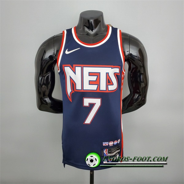 Maillot Brooklyn Nets (Durant #7) Bleu Royal 75th Anniversary City Edition