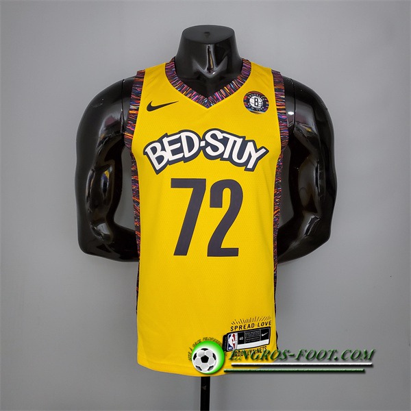 Maillot Brooklyn Nets (Biggie #72) Jaune Commemorative Edition