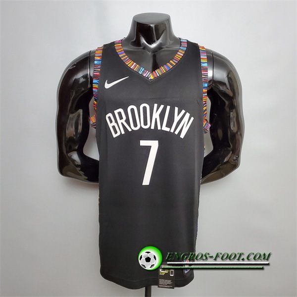 Maillot Brooklyn Nets (Durant #7) Noir City Version