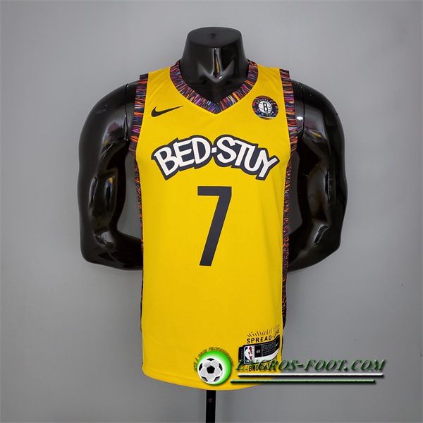 Maillot Brooklyn Nets (Durant #7) Jaune Commemorative Edition