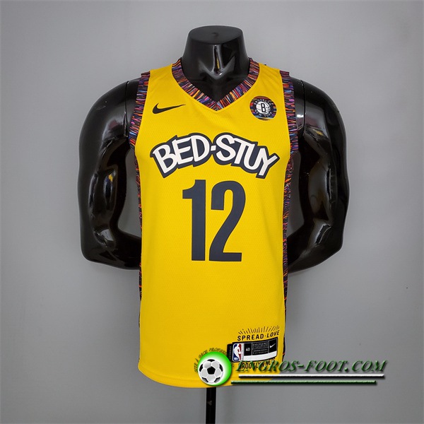 Maillot Brooklyn Nets (Harris #12) Jaune Commemorative Edition