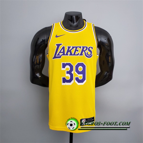 Maillot Los Angeles Lakers (Howard #39) Jaune Encolure Ronde