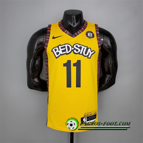 Maillot Brooklyn Nets (Irving #11) Jaune Commemorative Edition