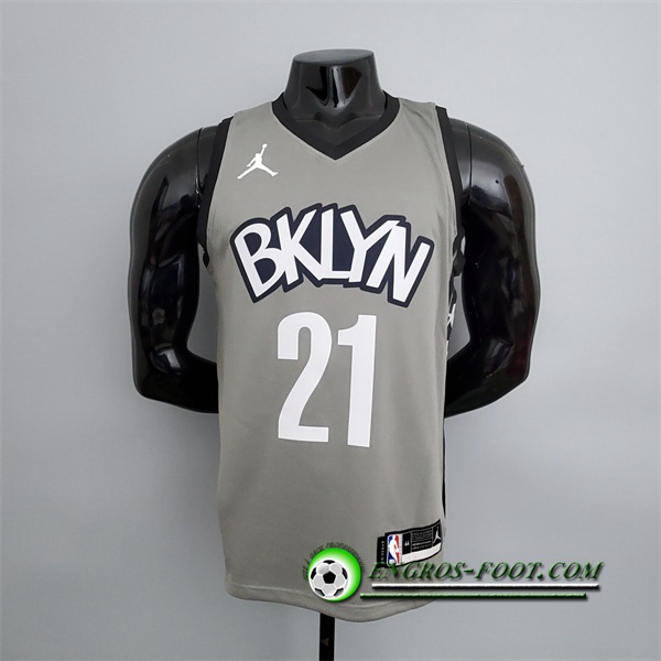 Maillot Brooklyn Nets (Aldridge #21) Gris