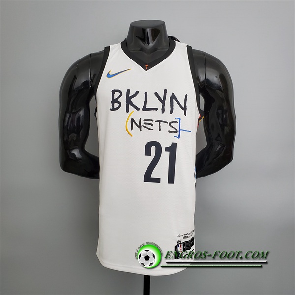 Maillot Brooklyn Nets (Aldridge #21) Blanc Graffiti