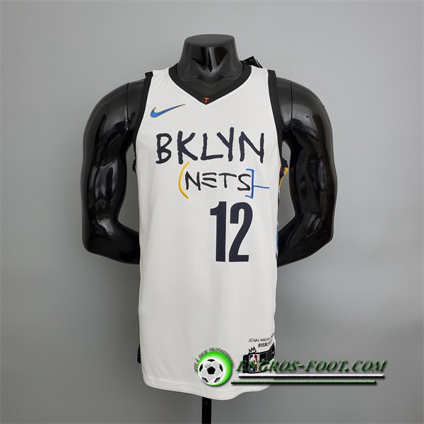 Maillot Brooklyn Nets (Harris #12) Blanc Graffiti