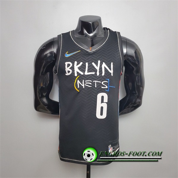 Nouveau Maillot Brooklyn Nets (Jordan #6) Noir City Edition