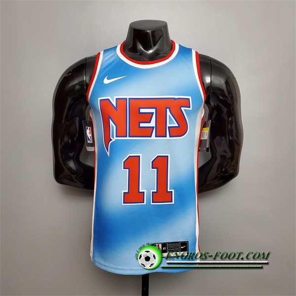 Nouveau Maillot Brooklyn Nets (Irving #11) Bleu Retro Limited Edition