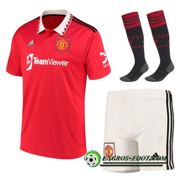 Ensemble Maillot Foot Manchester United Domicile (Short + Chaussettes) 2022/2023