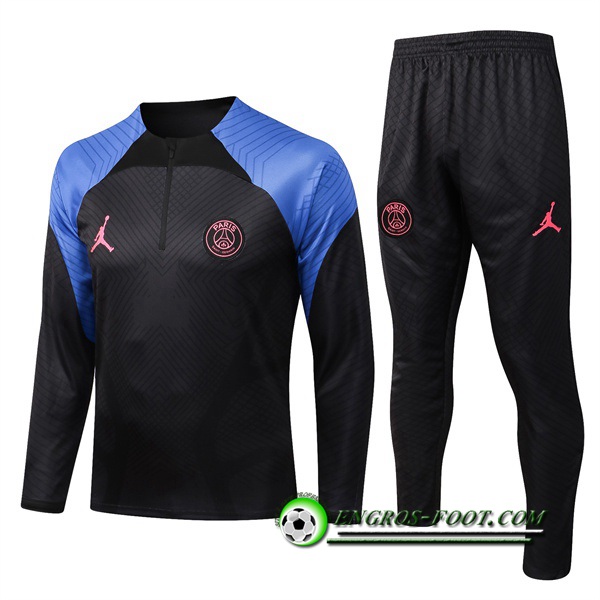 Ensemble Survetement de Foot Jordan PSG Noir/Bleu 2022/2023