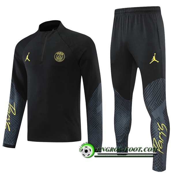 Ensemble Survetement de Foot Jordan PSG Noir/Gris 2022/2023