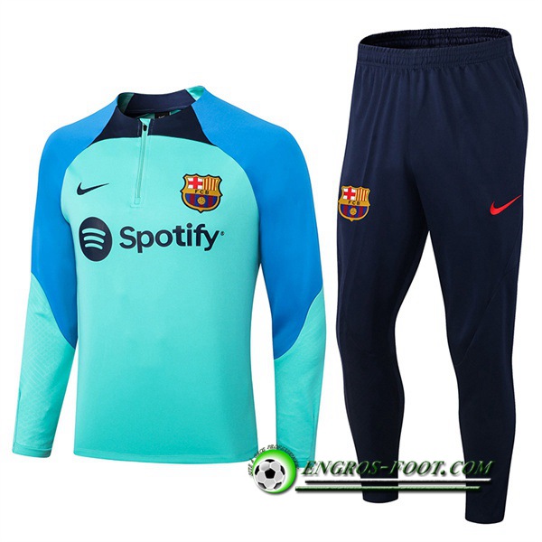 Ensemble Survetement de Foot NIKE FC Barcelone Bleu Clair 2022/2023