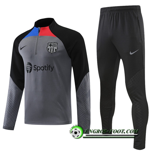 Ensemble Survetement de Foot FC Barcelone Gris 2022/2023