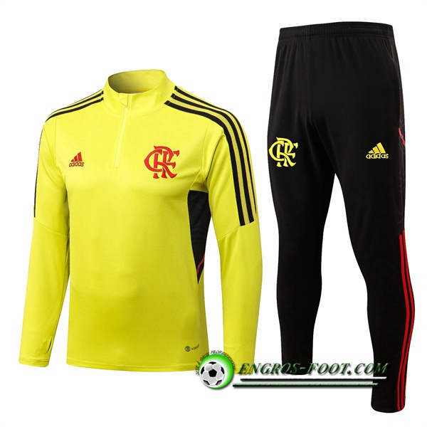 Ensemble Survetement de Foot Flamengo Jaune 2022/2023