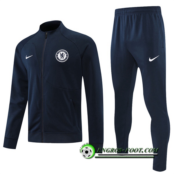 Ensemble Survetement de Foot - Veste FC Chelsea Noir 2022/2023