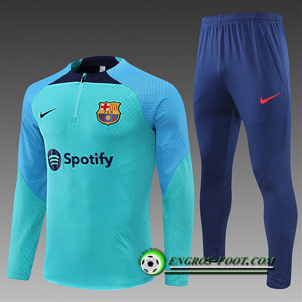 Ensemble Survetement de Foot NIKE FC Barcelone Enfant Bleu Clair 2022/2023