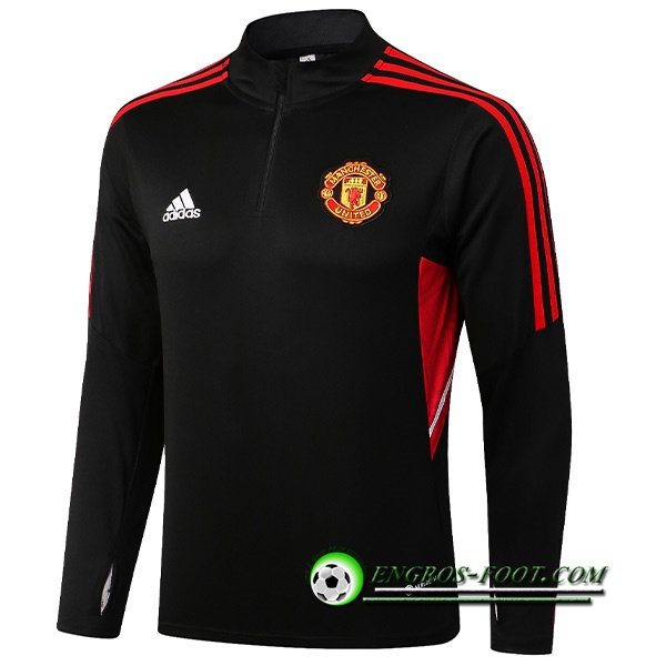 Sweatshirt Training Manchester United Noir/Rouge 2022/2023