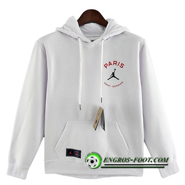 Sweatshirt Training Capuche Jordan PSG Blanc 2022/2023