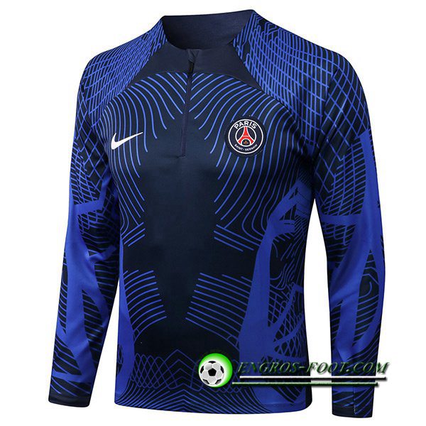 Sweatshirt Training PSG Pattern Bleu Marin 2022/2023