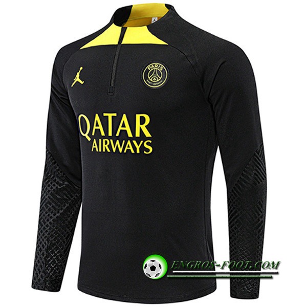 Sweatshirt Training Jordan PSG Noir/Jaune 2022/2023