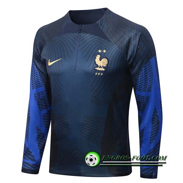 Sweatshirt Training France Pattern Bleu Marin 2022/2023