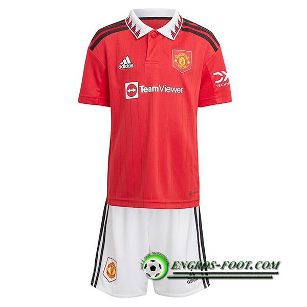 Nouveau Maillot de Foot Manchester United Enfant Domicile 2022/2023