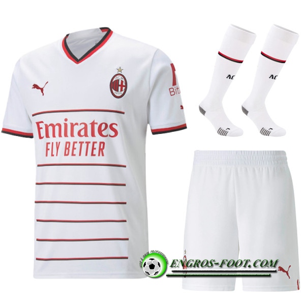 Ensemble Maillot Foot Milan AC Exterieur (Short + Chaussettes) 2022/2023