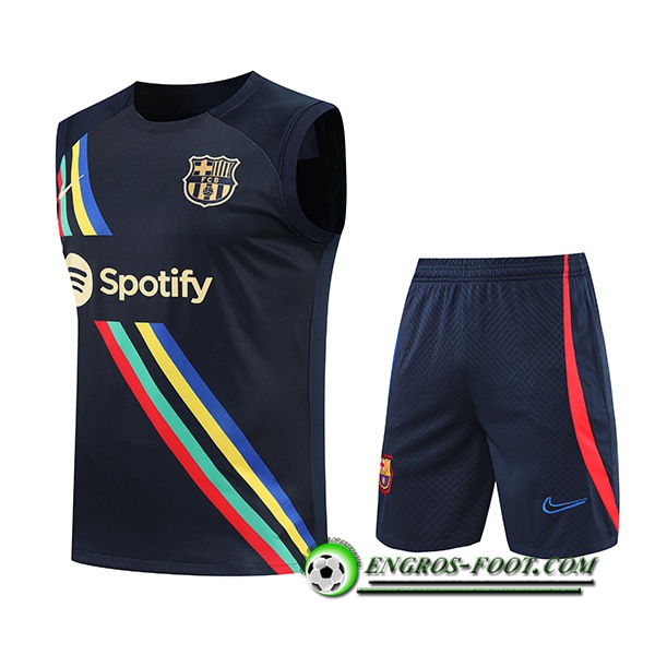 Ensemble Training Debardeur + Shorts FC Barcelone Noir 2022/2023