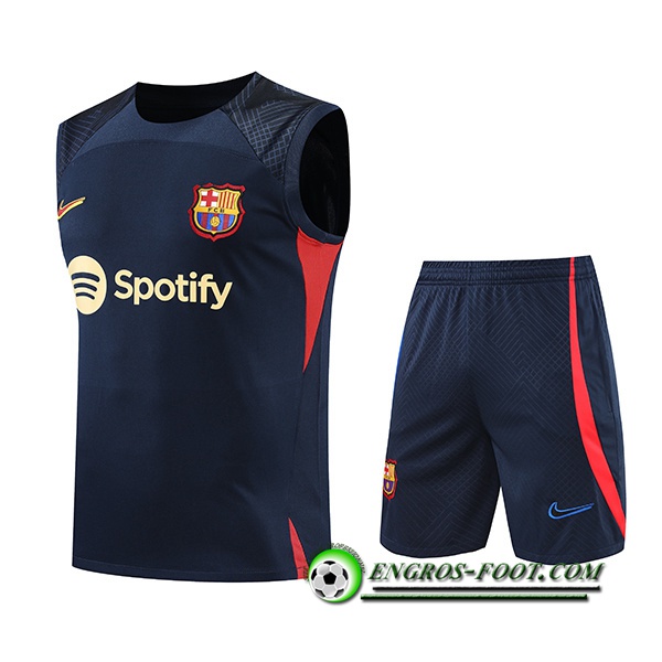 Ensemble Training Debardeur + Shorts FC Barcelone Bleu Marin 2022/2023