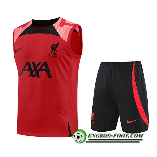 Ensemble Training Debardeur + Shorts FC Liverpool Rouge/Noir 2022/2023