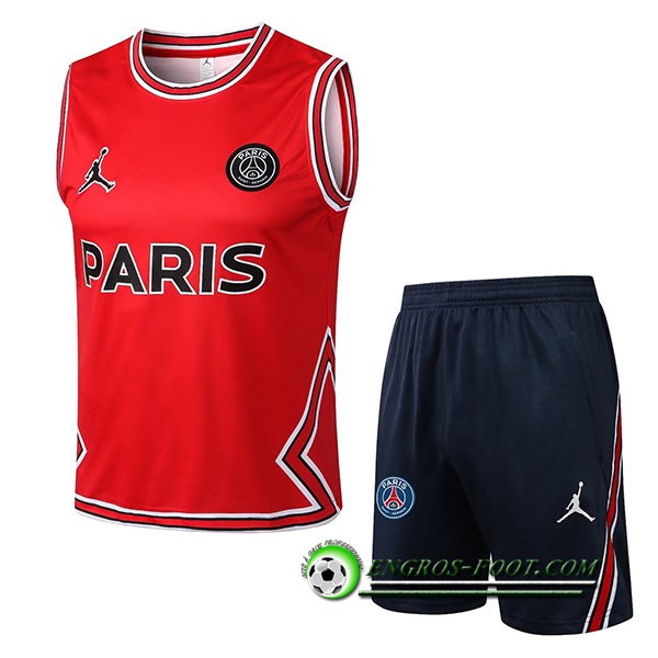 Ensemble Training Debardeur + Shorts Jondan PSG Rouge 2022/2023