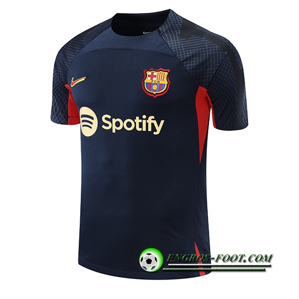 Training T-Shirts FC Barcelone Bleu Marin/Rouge 2022/2023