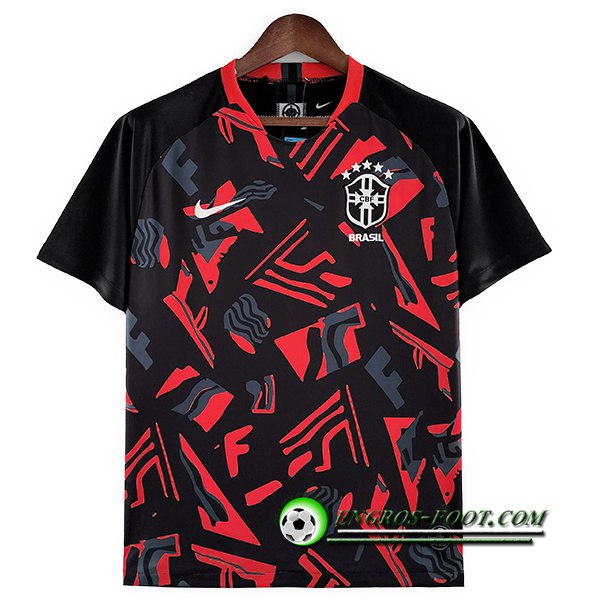 Training T-Shirts Bresil Rouge/Noir 2022/2023