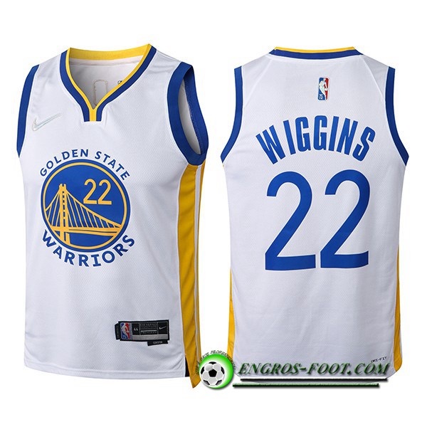 Maillot Golden State Warriors (WIGGINS #22) Blanc