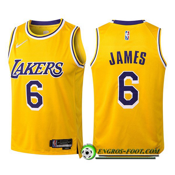 Maillot Los Angeles Lakers (JAMES #6) Jaune