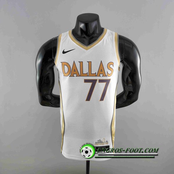 Maillot Dallas Mavericks (DONCIC #77) 2020 Blanc City Edition