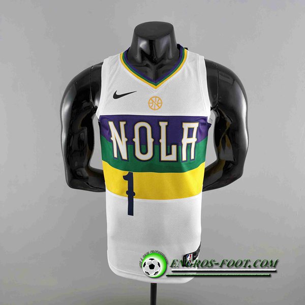 Maillot New Orleans Pelicans (WLLIAMSIN #1) Blanc Urban Edition