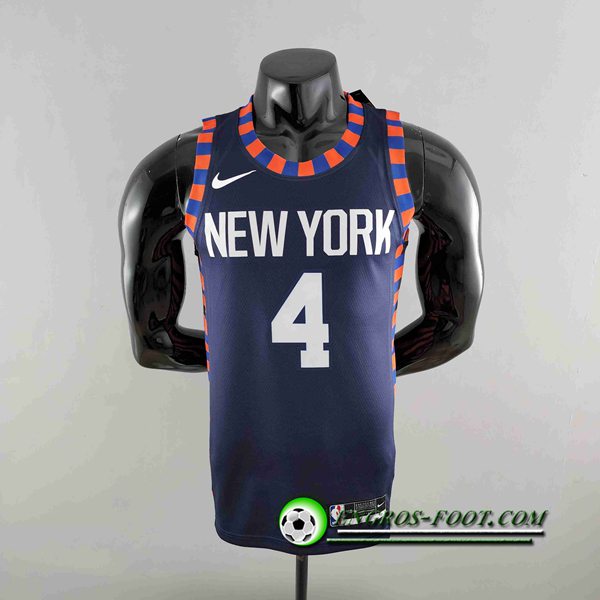 Maillot New York Knicks (ROSE #4) Bleu Foncé Striped