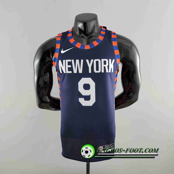 Maillot New York Knicks (BARRETT #9) Bleu Foncé Striped