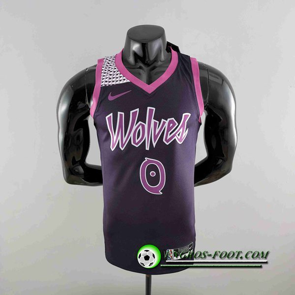 Maillot Minnesota Timberwolves (RUSSELL #0) Noir/Pourpre