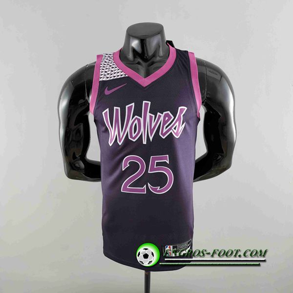 Maillot Minnesota Timberwolves (ROSE #25) Noir/Pourpre