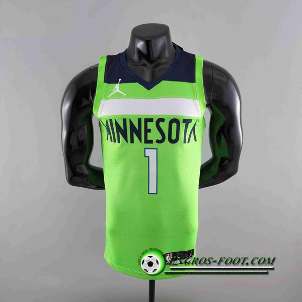 Maillot Minnesota Timberwolves (EDWARDS #1) Vert Air Jordan