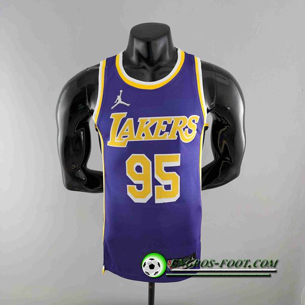 Maillot Los Angeles Lakers (TOSCANO #95) Pourpre 75th Anniversary Jordan