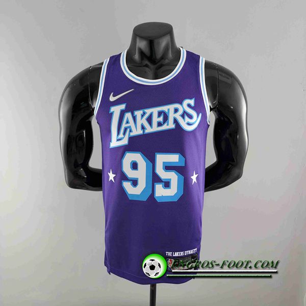 Maillot Los Angeles Lakers (TOSCANO #95) Pourpre 75th Anniversary City Edition