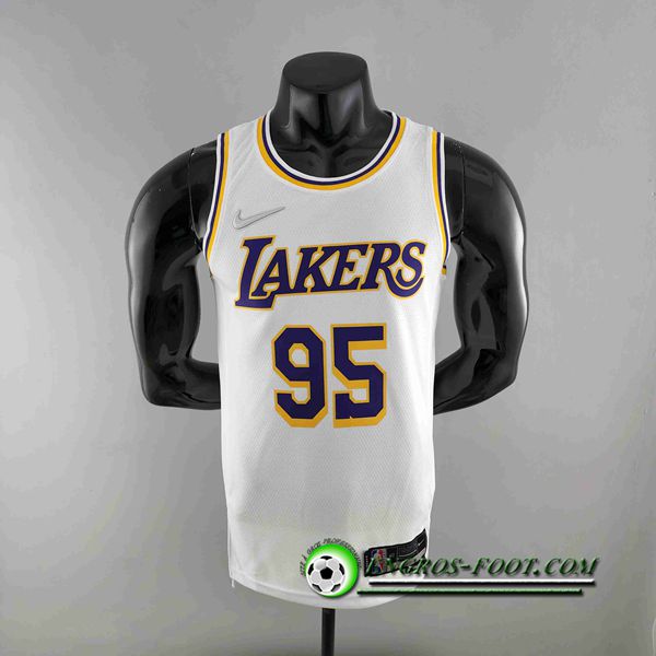 Maillot Los Angeles Lakers (TOSCANO #95) Blanc 75th Anniversary