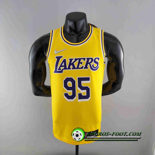 Maillot Los Angeles Lakers (TOSCANO #95) Jaune 75th Anniversary