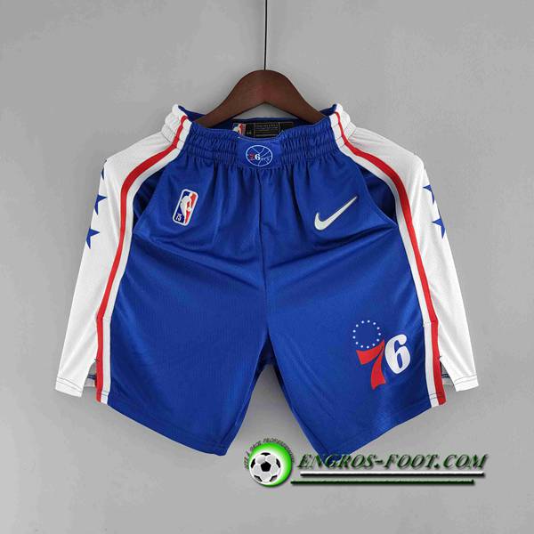 Shorts NBA Philadelphia 76ers Bleu/Blanc 75th Anniversary