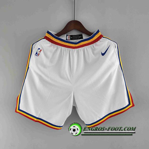 Shorts NBA Golden State Warriors Blanc